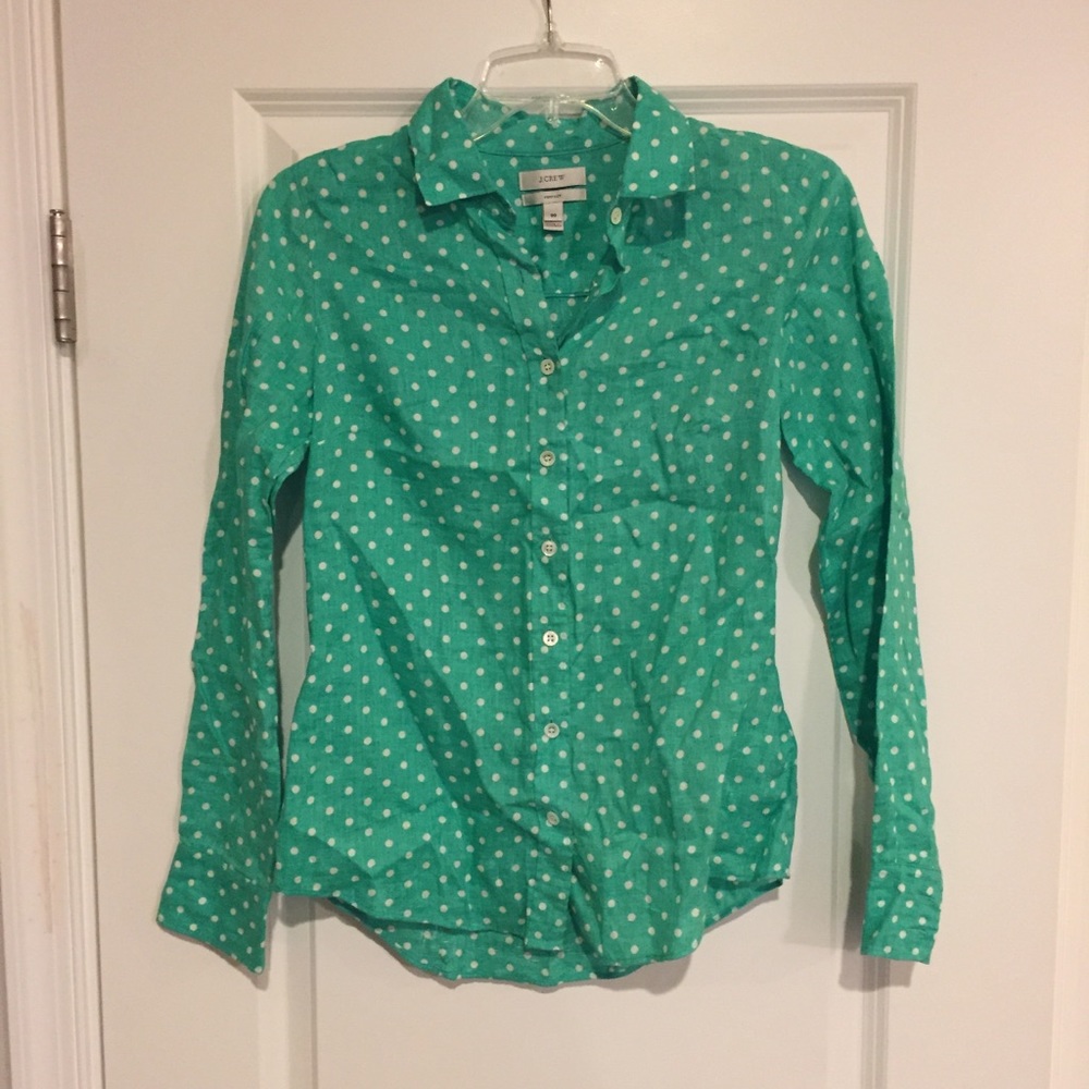 J crew perfect button up shirt size 00